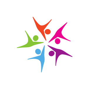 Team building icon—group of people with speech bubbles, Performance Edge